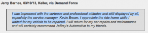 Jeffrey's Autotmotive Repair in Fort Worth: Reviews from Customers