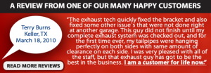 Jeffrey's Automotive Repair - Custom Exhaust - Customer Review & Testimonial