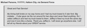 Haltom City Customer Loves Their Mechanic - Jeffrey's Automotive