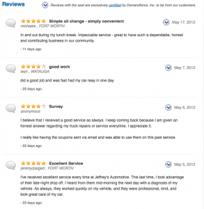 Fort Worth Mechanic Review: "Best Experience"