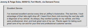 Reviews of Fort Worth Mechanic