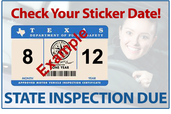 Check Your Inspection Sticker Date!  Jeffrey's is an Official Vehicle Inspection Station