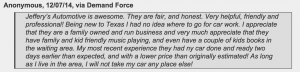 Customer review of Jeffrey's Automotive: needing a mechanic