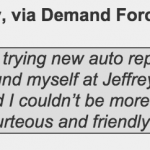 Customer review of Jeffrey's Automotive: needing a mechanic