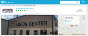 Collision Repair Reviews for Watauga's Jeffrey's Collision Center