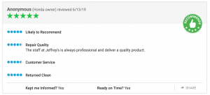 Collision Center reviews from North Fort Worth Shop