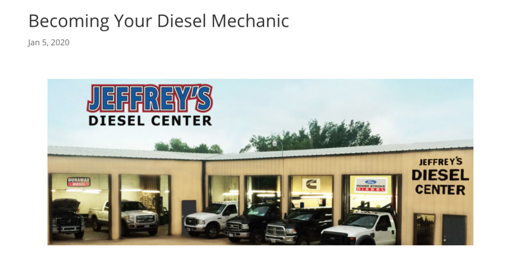 Diesel Mechanic - Jeffrey's Automotive